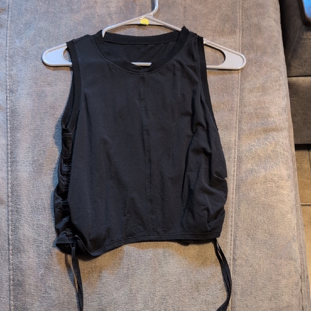 Lululemon Black Tank With Ruching